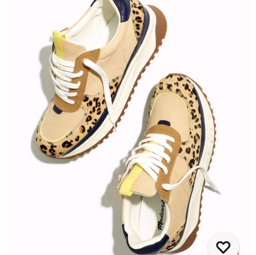 Madewell Kickoff Trainer In Spot Dot Mix Calf Hair And Nubuck Size 6.5 ECU